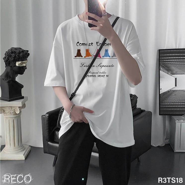 Áo thun, phông nam Hàn Quốc cao cấp dáng rộng tay lỡ T-Shirt Loose R3TS18