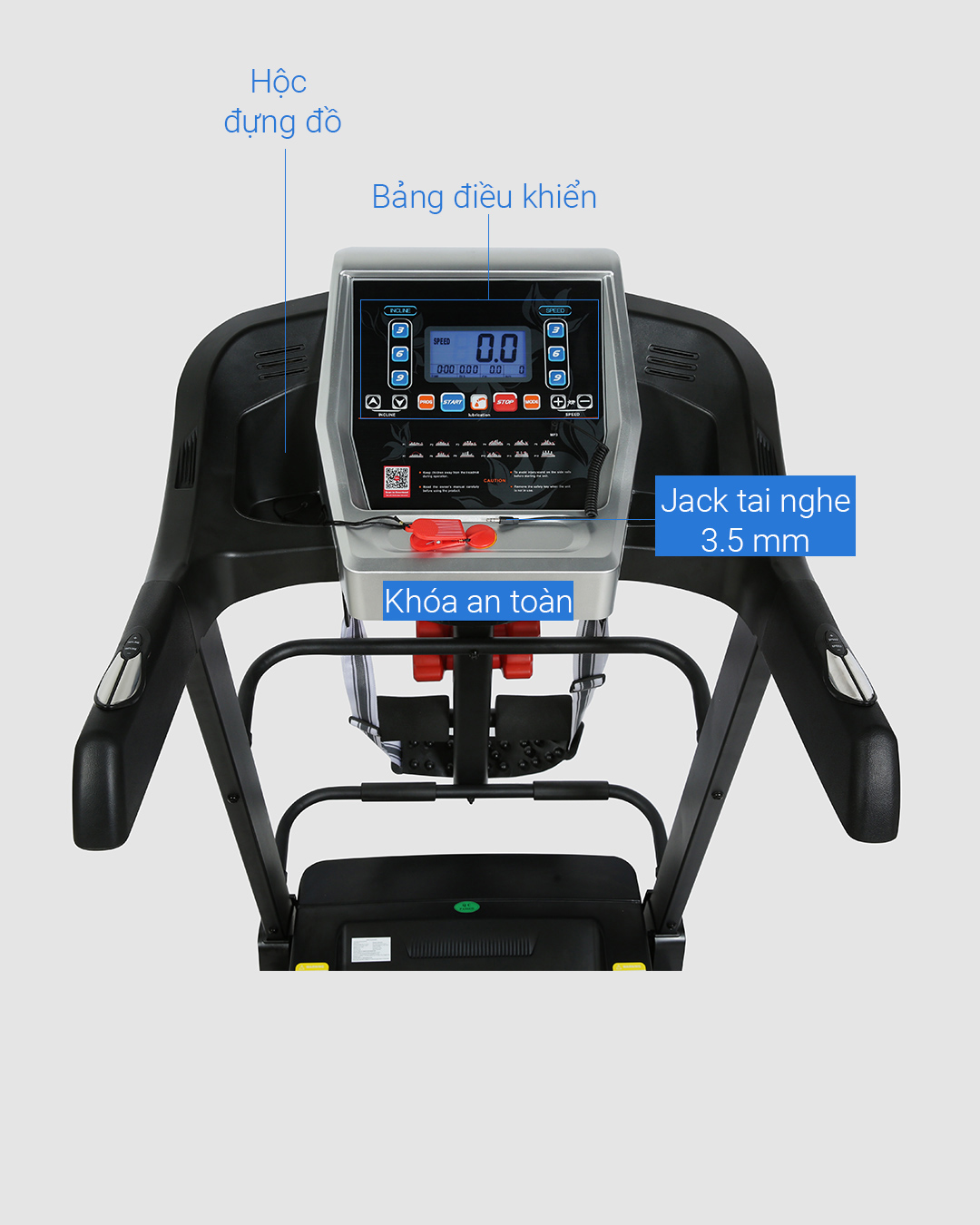Máy chạy bộ Airbike Sport thảm rộng 420mm - Hàng chính hãng