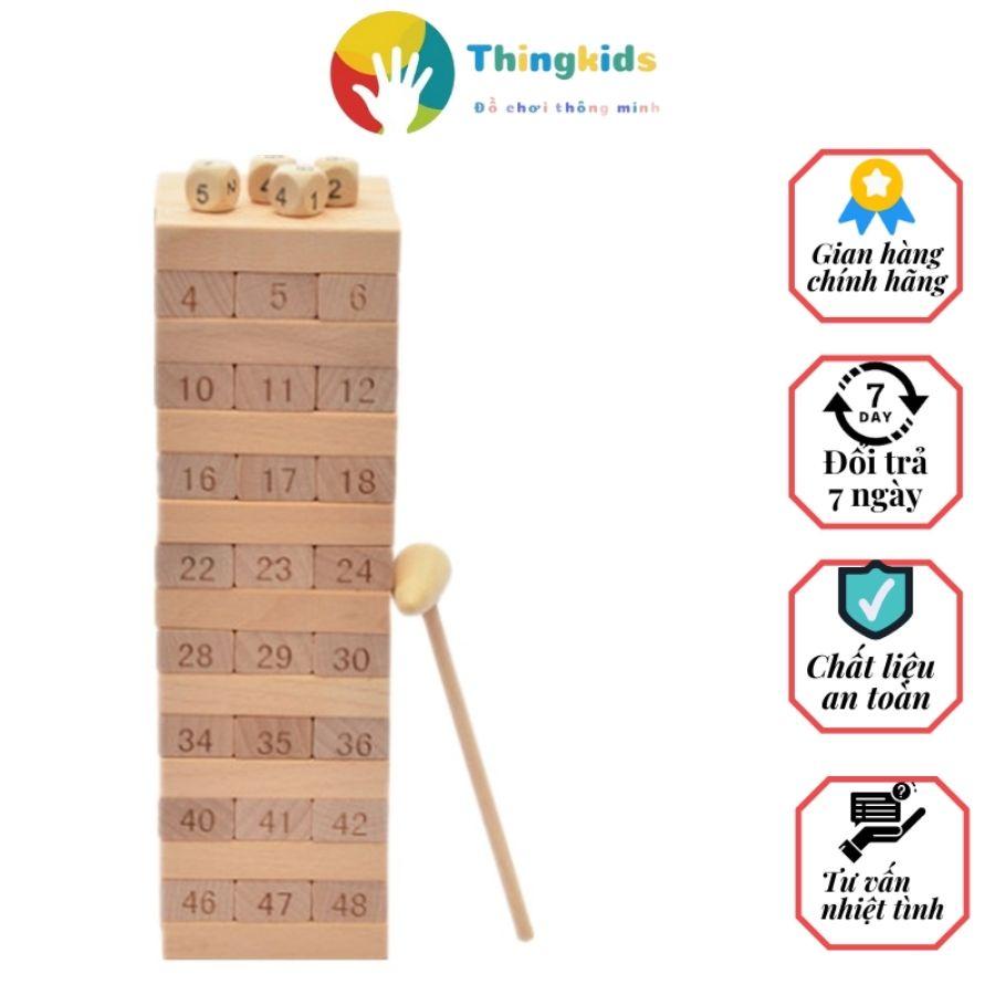 Đồ chơi rút gỗ số loại to đại Wiss Toy kiểu mới 54 thanh có loại to và nhỏ - Thingkids