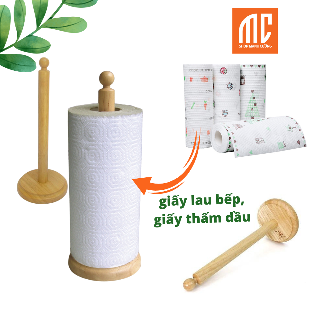 22431 |Chân để khăn giấy lau bếp, giấy thấm dầu loại lớn gỗ sạch Gỗ Đức Thành