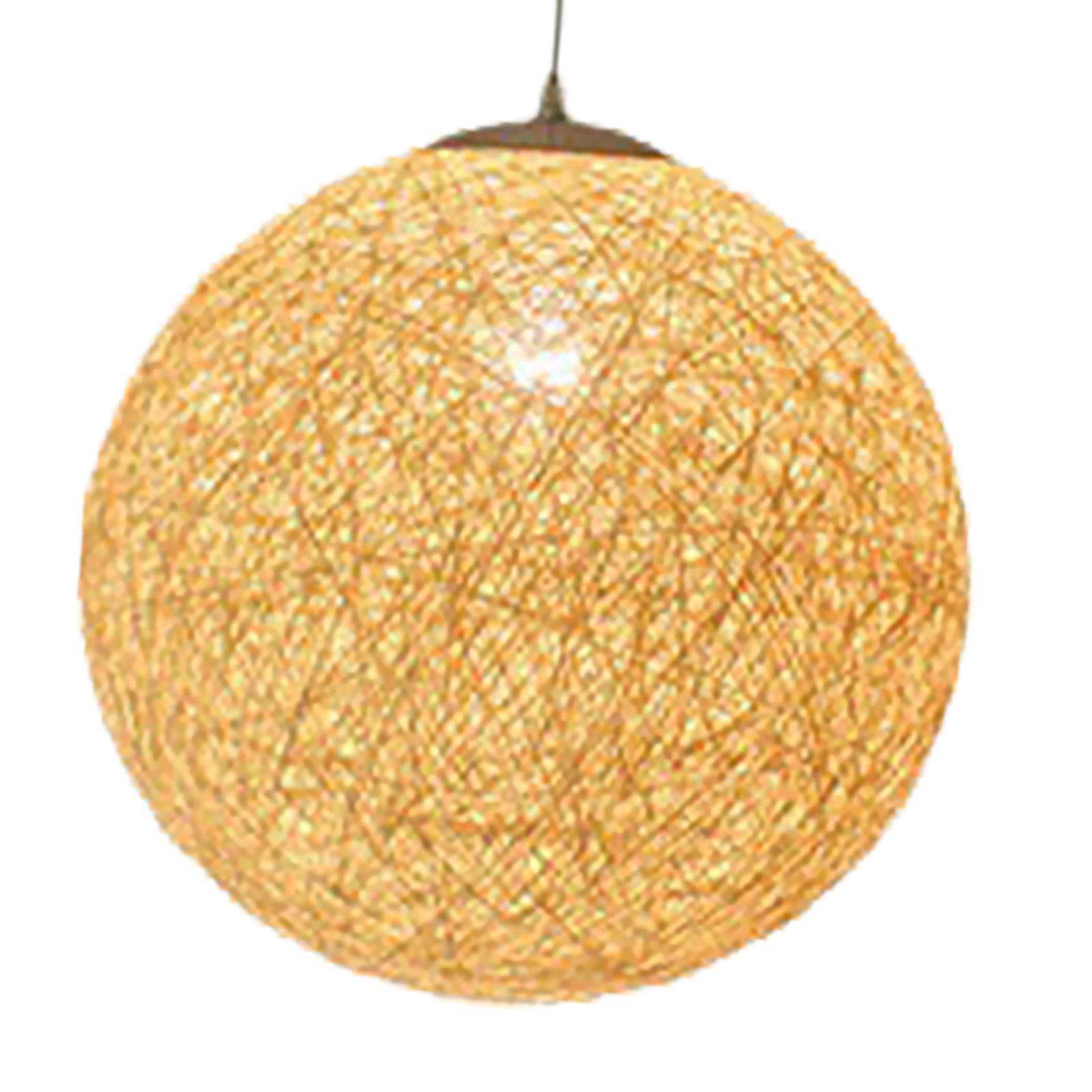 Rattan Lantern Pendant Lamp, Ceiling Lighting Fixture Chandelier Hanging Light  Tea House