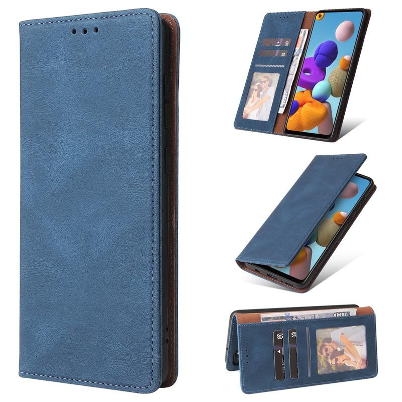Bao da điện thoại dạng ví nắp lật công tắc từ tính cho Samsung Galaxy A10 A20E A21S A40 A50 A70 A31 A41 A51 5G A71 5G