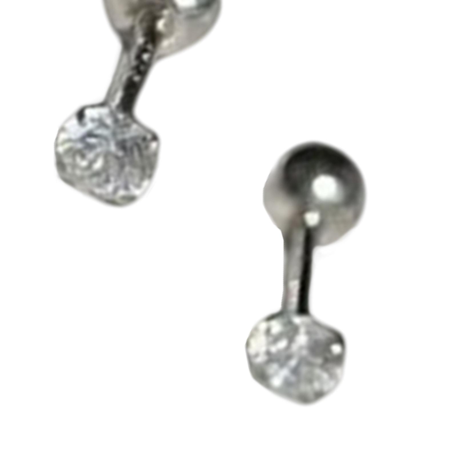 Stud Earrings Barbell Earrings Gifts Jewelry Round Statement Zircon Ear Studs   Ball Studs for Wedding Party Festival Girls Women