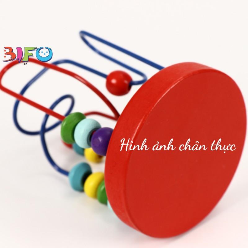 Đồ chơi luồn hạt gỗ rèn luyện kỹ năng khéo léo cho bé giúp bé học đếm logic