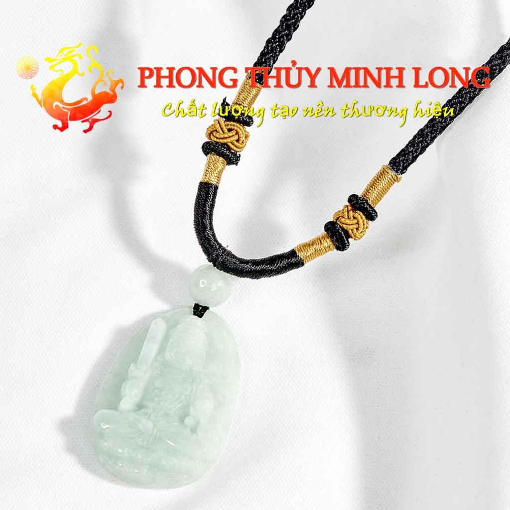Mặt dây chuyền phật bản mệnh 12 con giáp ngọc Cẩm Thạch hợp người mệnh Hỏa và Mộc