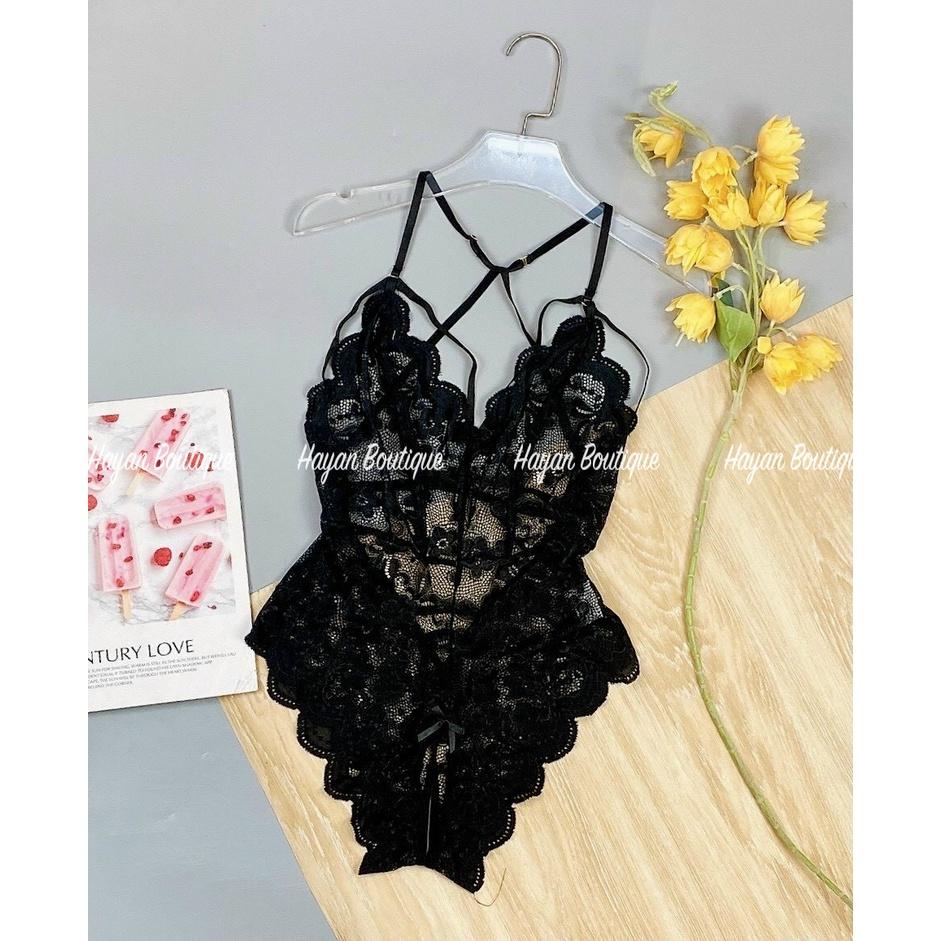 Đồ ngủ sexy bodysuit, bộ jum ren hoạ tiết gợi cảm xuyên thấu #HT250
