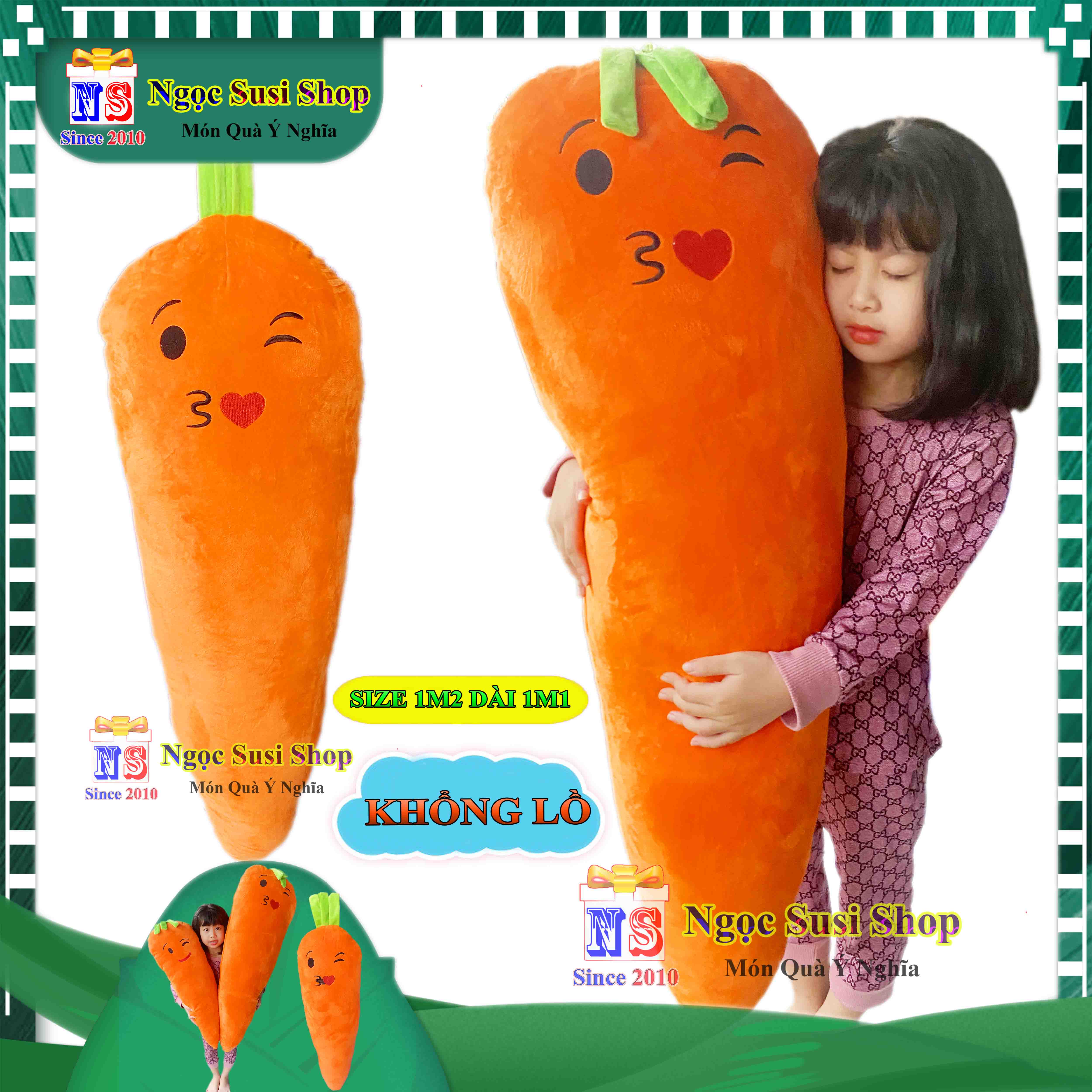 GẤU BÔNG CỦ CÀ RỐT ÔM NGỦ SIÊU TO DÀI RẤT MỊN NHA - GỐI ÔM HÌNH CÀ RỐT