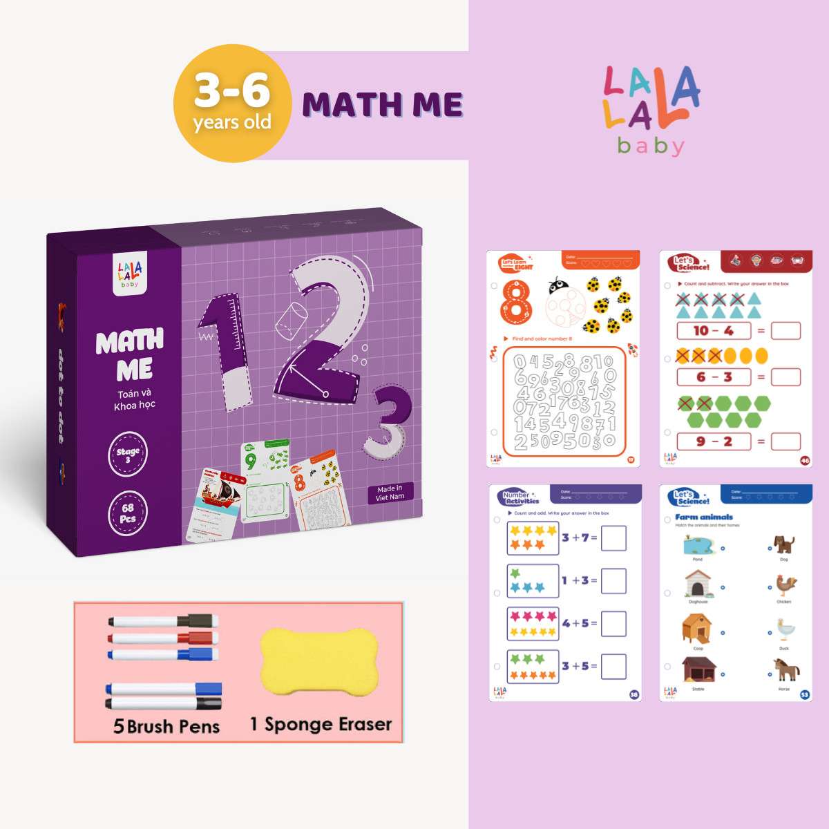 Đồ chơi tập tô vẽ thông minh chủ đề Math Me