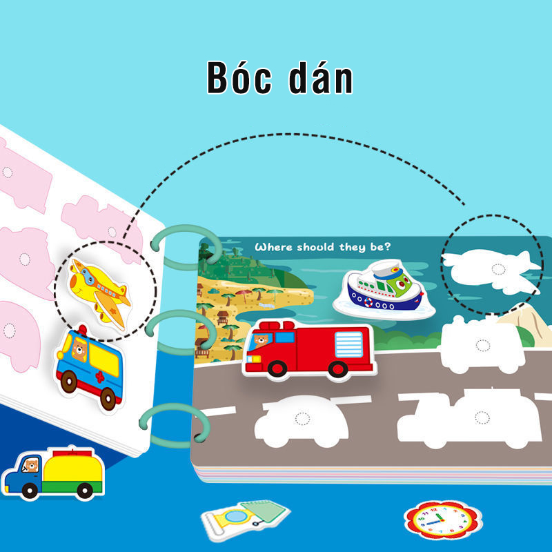 Đồ Chơi Giáo Dục Montessori, Combo 2 Bộ Bóc Dán Thông Minh Nhiều Chủ Đề Hấp Dẫn Giúp Trẻ Vừa Học Vừa Chơi