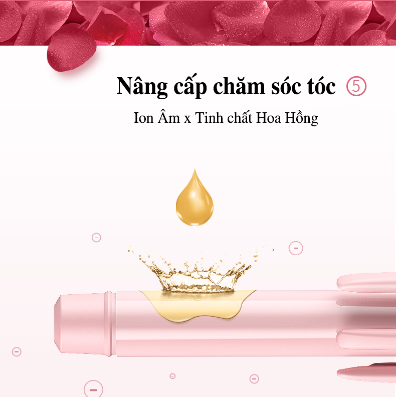 Máy Uốn Tóc Tự Động VIVID &amp; VOGUE®️ VAV208-Nâng cấp, uốn xoăn sóng và uốn cụp 2In1 tích hợp âm thanh thông báo-Hàng chính hãng, Bảo hành 12 tháng 1 đổi 1