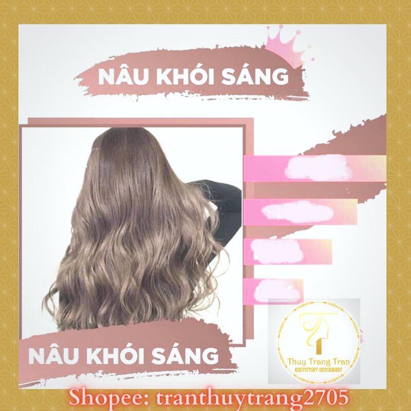 Thuốc Nhuộm Tóc Màu NÂU KHÓI SÁNG Không Tẩy