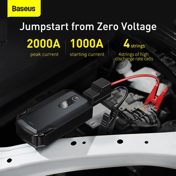 Bộ kích nguồn dùng cho ô tô Baseus Super Energy Max Car Jump Starter, 20000mAh kiêm sạc dự phòng- hàng chính hãng