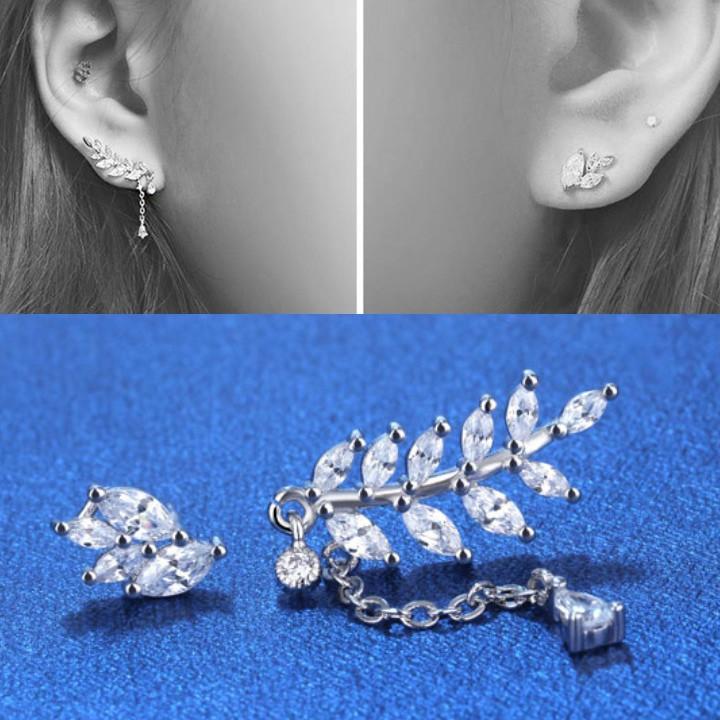 Bông tai chiếc lá bất đối xứng BHBT277