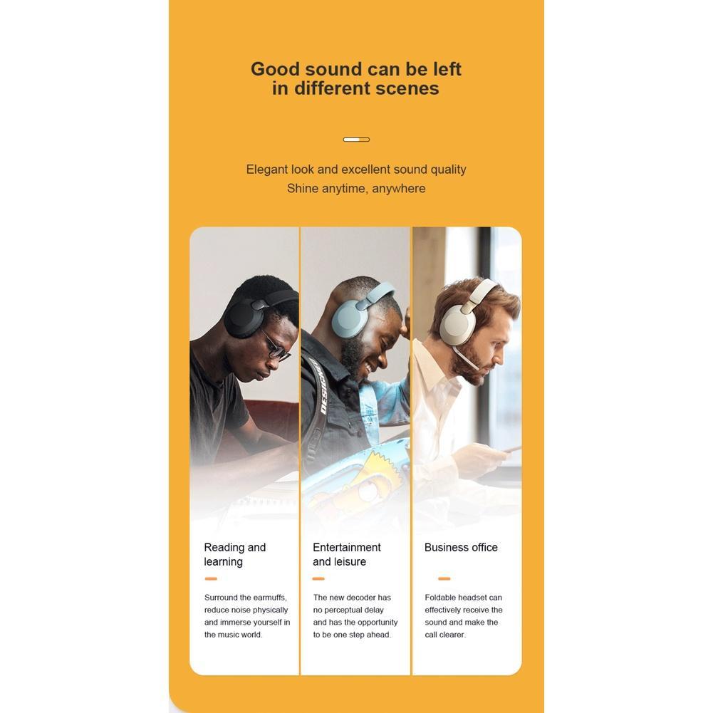 Tai nghe nhạc MS_B2 Bluetooth Không dây có thể gập bên ngoài Micrô chơi game không dây ^MK^