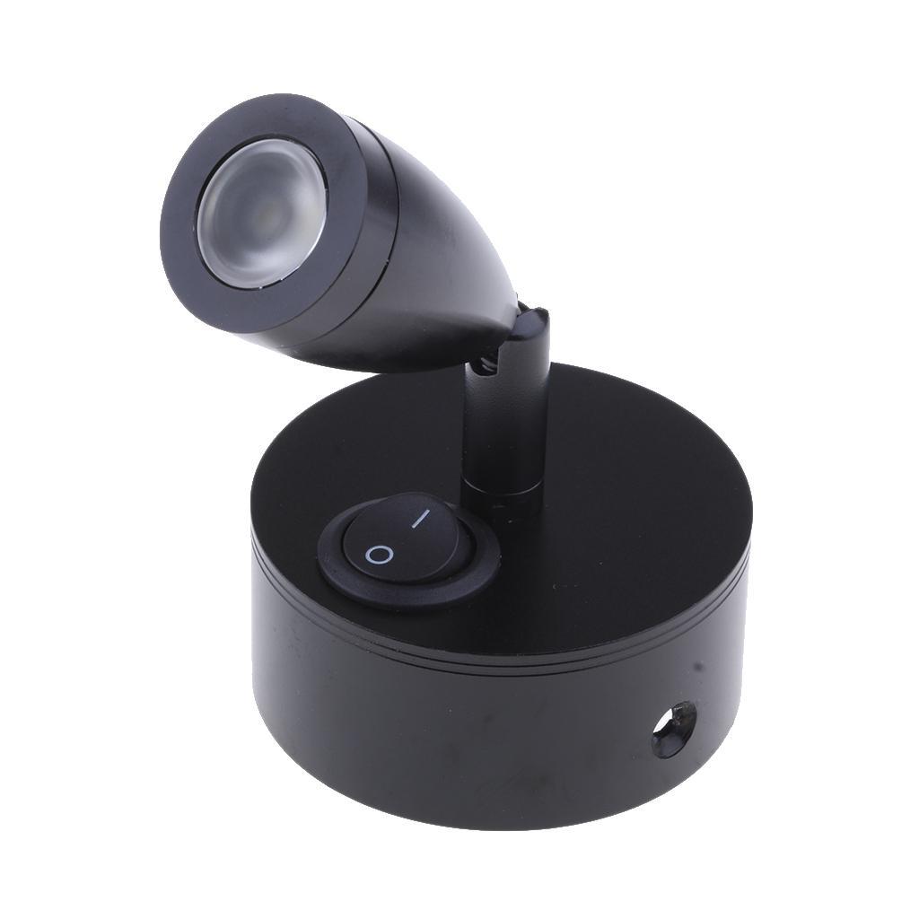 12V 3W LED Interior Spot Reading Light Switch Camper Boat Motorhome