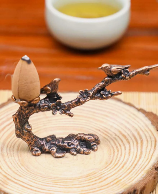 Đế đốt trầm hương Dương Minh hình cành hoa giá đỡ đốt nụ thư giãn trang trí bàn trà
