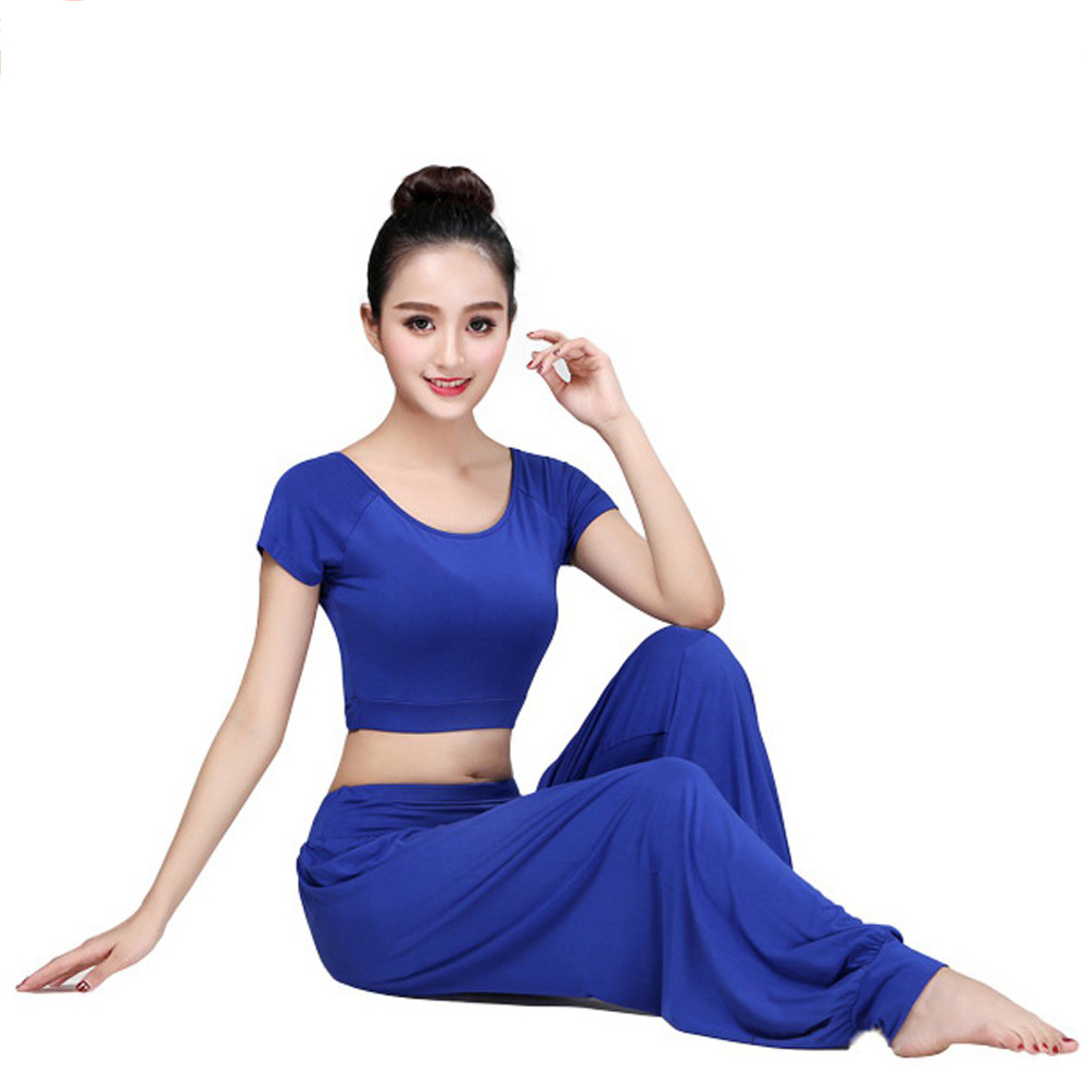 Bộ đồ tập thể thao REAL-LION Yoga Alibaba múa bụng cực đẹp - RL22 - Xanh - XL
