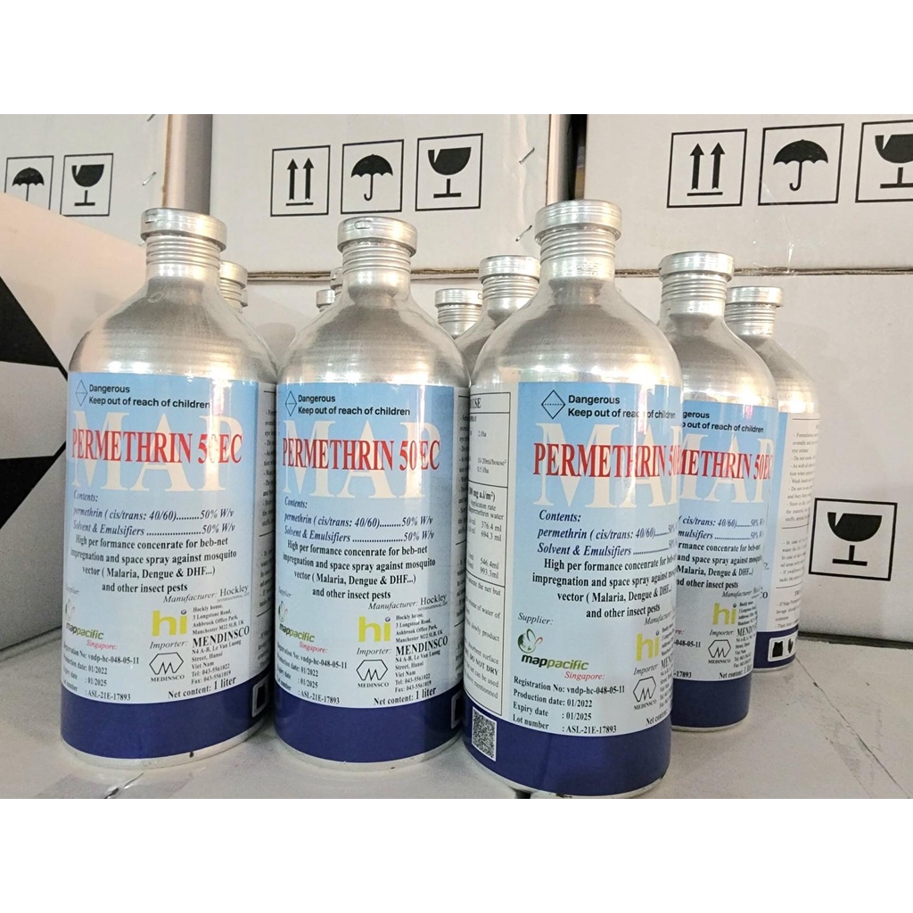 Combo 5 Chai Thuốc Diệt Muỗi PERMETHRIN 50EC Chai 1L Chính Hãng