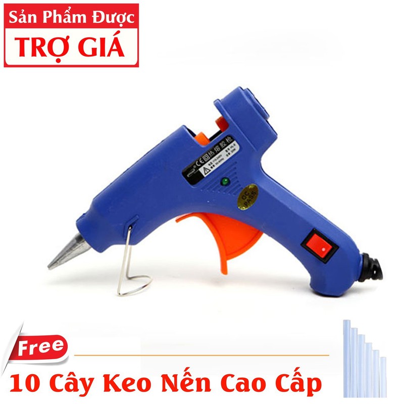 COMBO : Ổ cắm điện thông minh và  Súng bắn keo 20W + Tặng kèm 10 cây keo