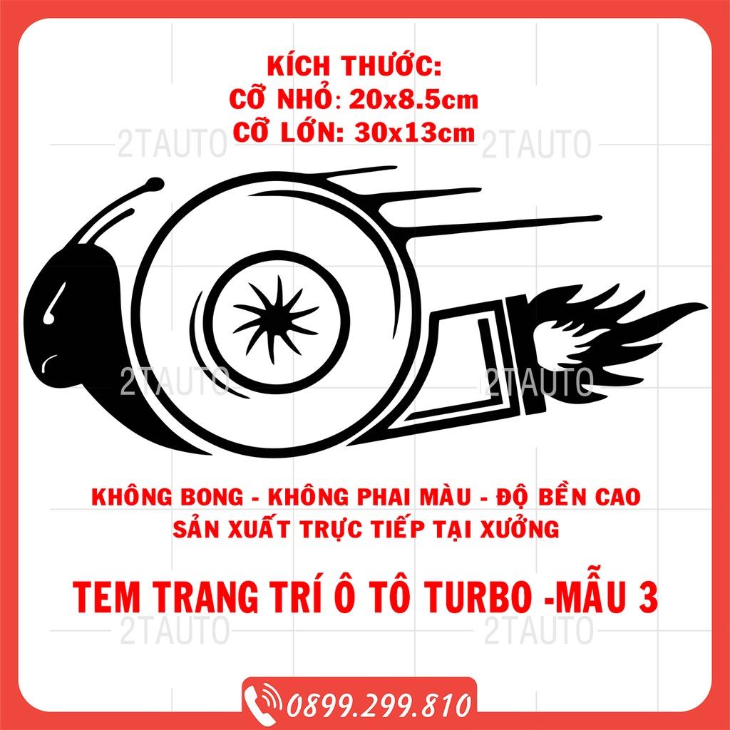 Sticker chữ TURBO tem dán trang trí ô tô xe hơi chống nước, chống phai màu, mẫu mã đa dạng độc đáo - MẪU 3