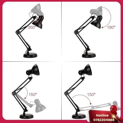 Đèn Bàn Học Tập, Làm Việc, Có Chân Kẹp Bàn Kiểu Dáng Pixar + Tặng 1 Bóng Led 7W Vàng - Miễn Phí Vận Chuyển