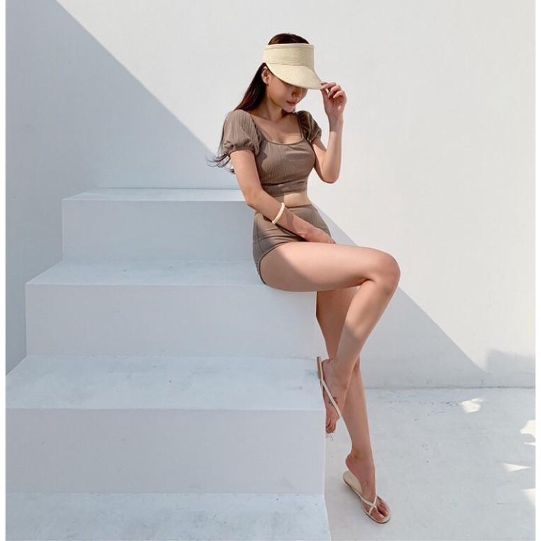 Bikini Quảng Châu 2021 Bikini 2 Mảnh Quần Cạp Cao Che Bụng Mỡ NCT21