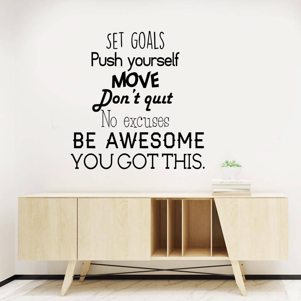 Decal tiếng anh dán trang trí văn phòng thông điệp hay, ý nghĩa, tạo động lực - YOU GOT THIS (58 x 56 cm)