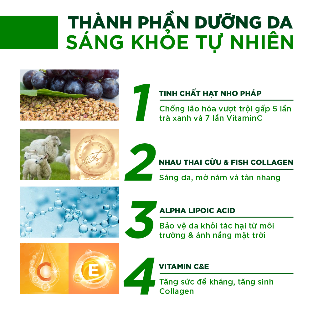 Combo 3 Viên Uống Đẹp Da Chống Nám Ngăn Ngừa Lão Hóa Oribe