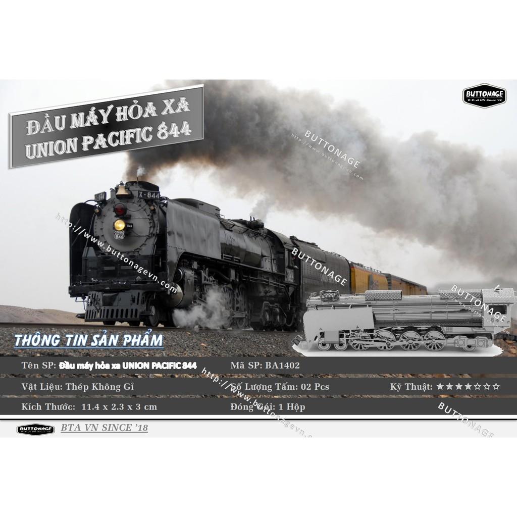 Mô Hình Lắp Ráp 3d Đầu tàu hơi nước UNION PACIFIC 844