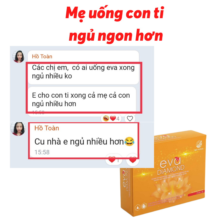 { combo 10 ] Eva Diamond Thải Độc Đẹp Da cân bằng nội tiết giảm tình trạng nóng trong bốc hỏa da khô sạm