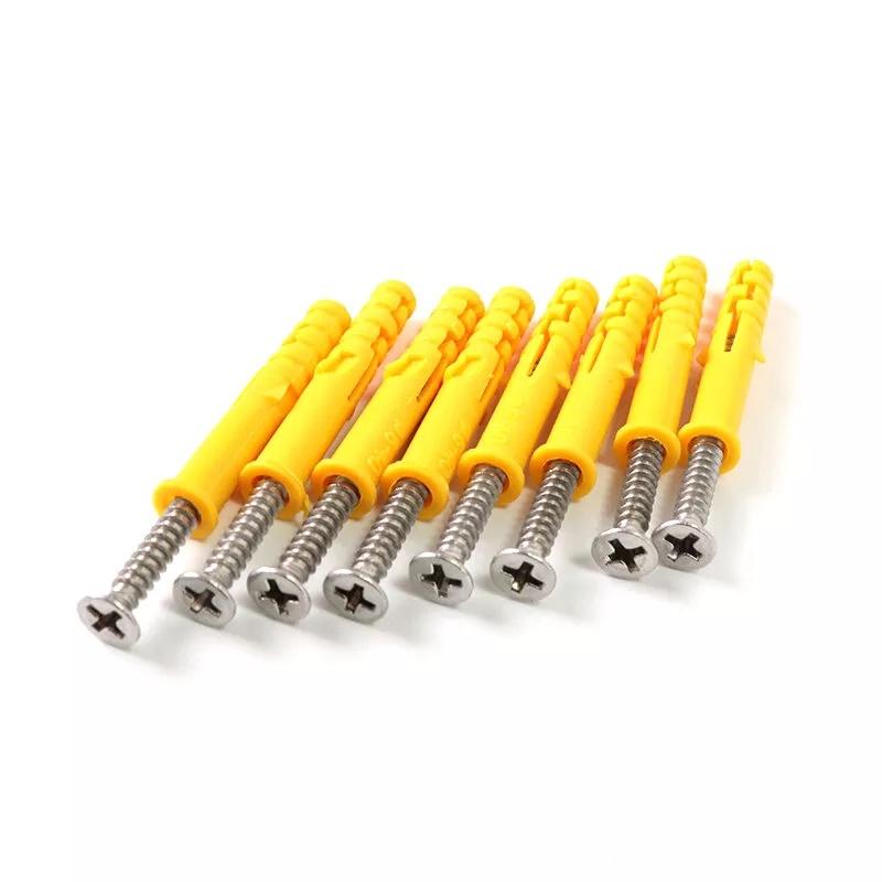 Set 10 Vít Inox 304 Kèm Nở Nhựa màu Vàng 6 - 8mm - Hàng Tốt, Vít Inox Nở Treo Tường Chắc Chắn, Chống Gỉ, Tiện Dụng Trong Gia Đình - TakyHome 5080