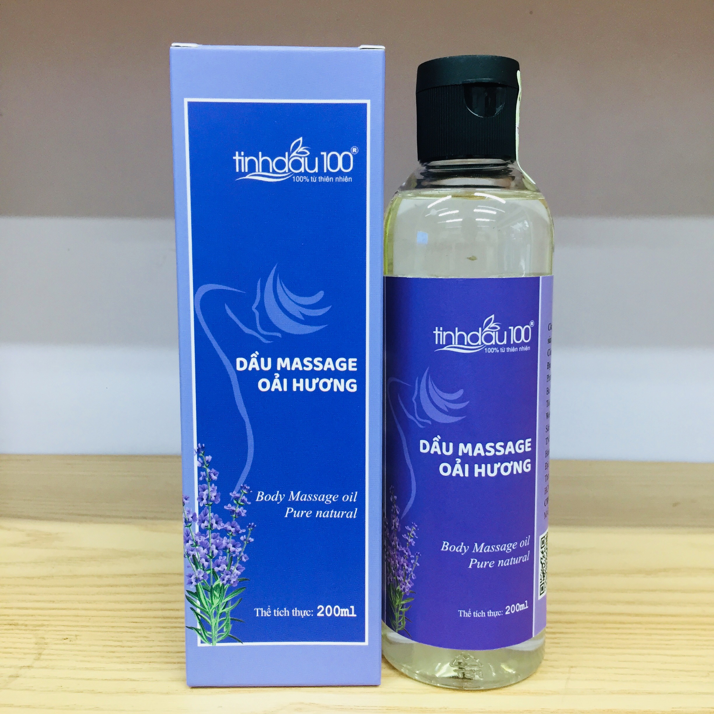 Dầu massage body oải hương dành cho Gia Đình - Dưỡng da, thư giãn 200ml