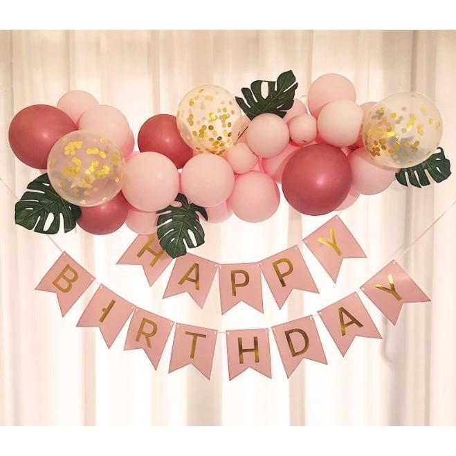 Combo set bong bóng bay trang trí tiệc sinh nhật happy birthday cho bé trai, bé gái nhiều mẫu đủ đồ phụ kiện TH01
