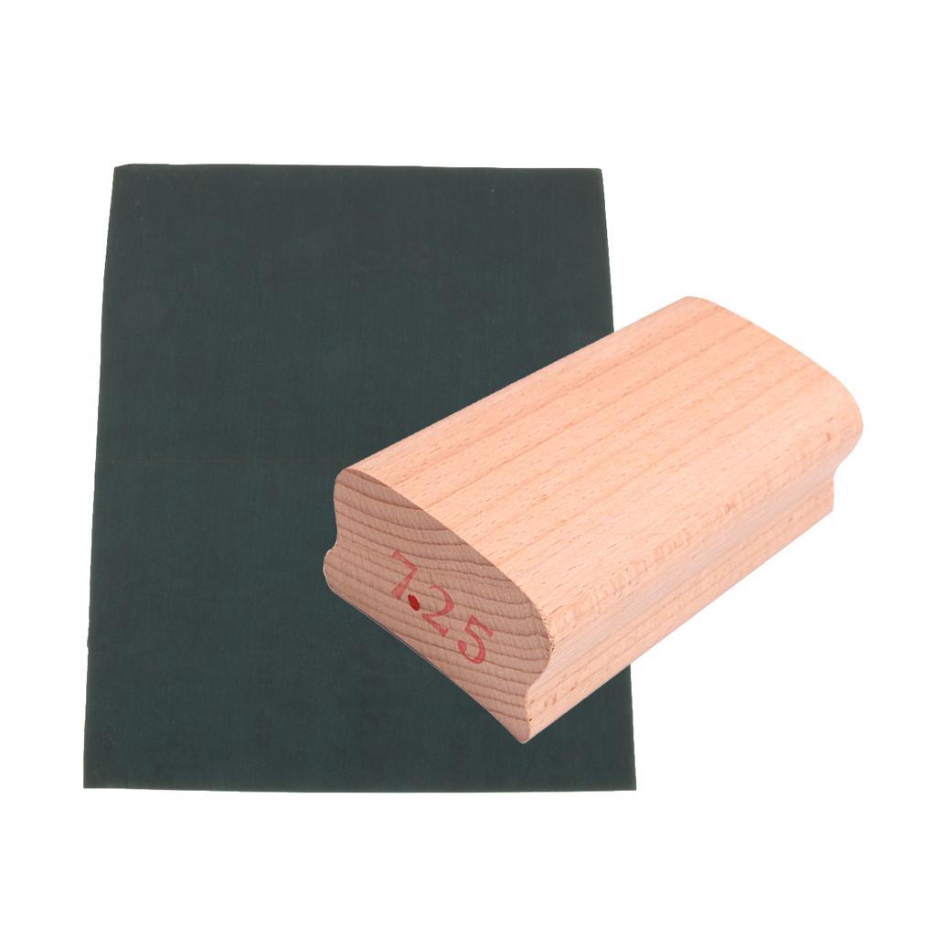 Guitar Radius Sanding Block w/ Black Guitar Abrasive Paper for Guitar Parts