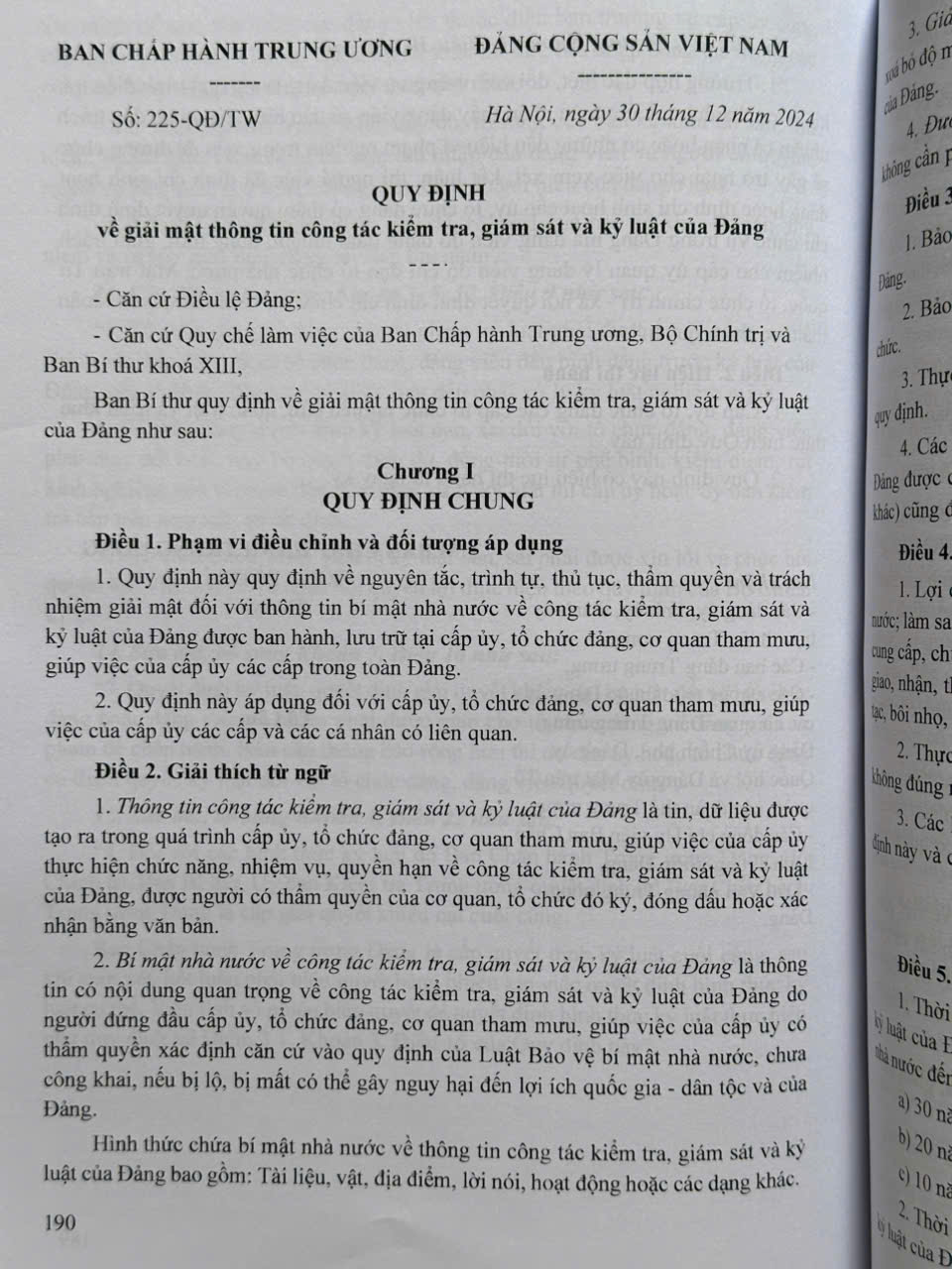 Sách Điều Lệ Đảng Cộng Sản Việt Nam - Văn Bản Quy Định Chi Tiết Thi Hành (V2565T)
