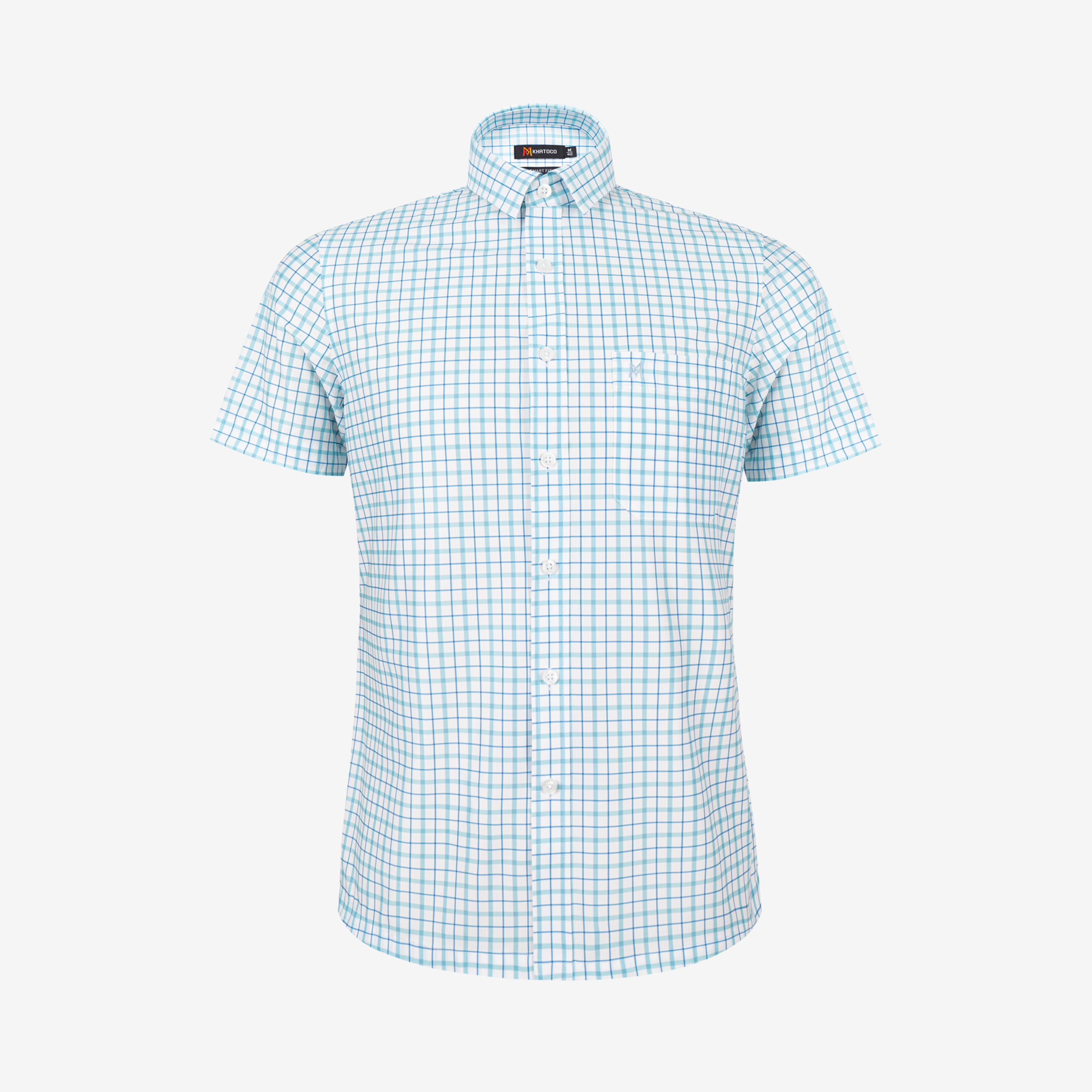 Áo sơ mi nam KHATOCO ngắn tay A1MN538S2-CNCR878-2711-N