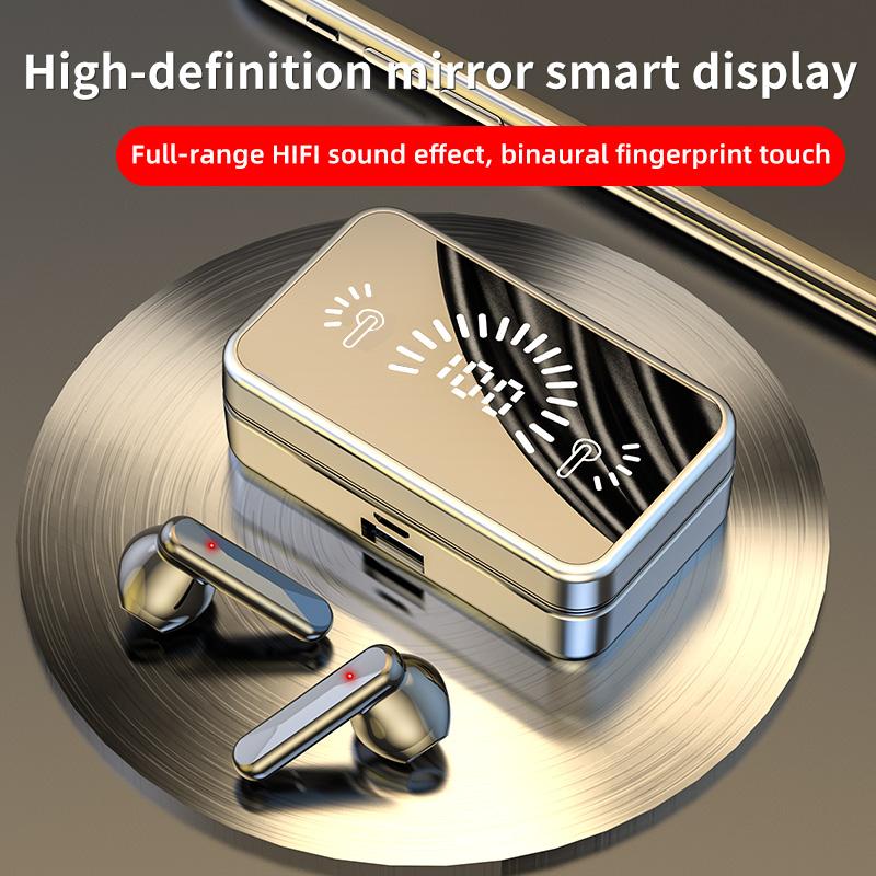 TWS Bluetooth 5.2 Tai Nghe Không Dây Tai Nghe Chống Nước Tai Nghe Nhét Tai Điều Khiển Cảm Ứng Stereo Tai Nghe Nhét Tai Thể Thao Với Sạc Hộp