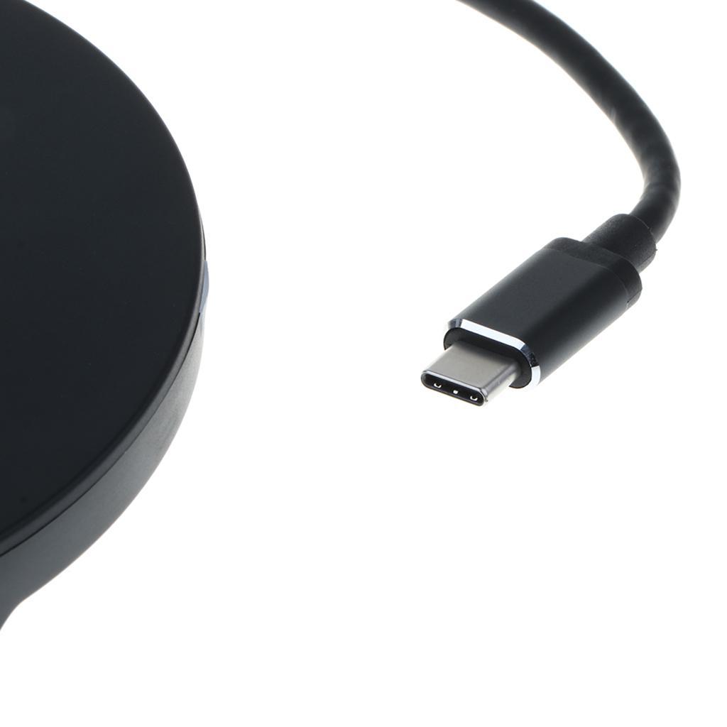 2 in 1 Type-C to Micro USB/HDMI/VGA HUB Dock +5W Wireless Charger