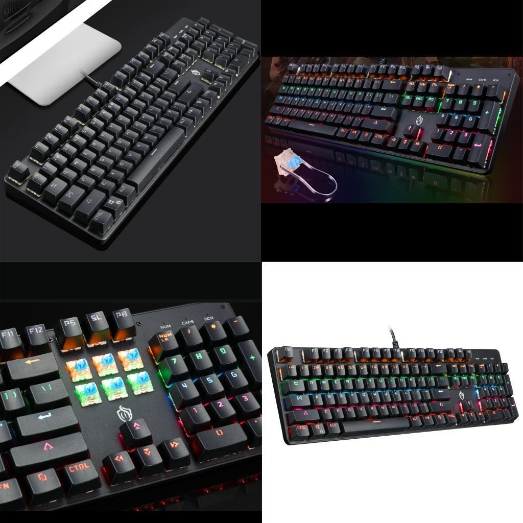 USB Wired LED Backlit Ergonomic Gamer Keyboard For PC Laptop