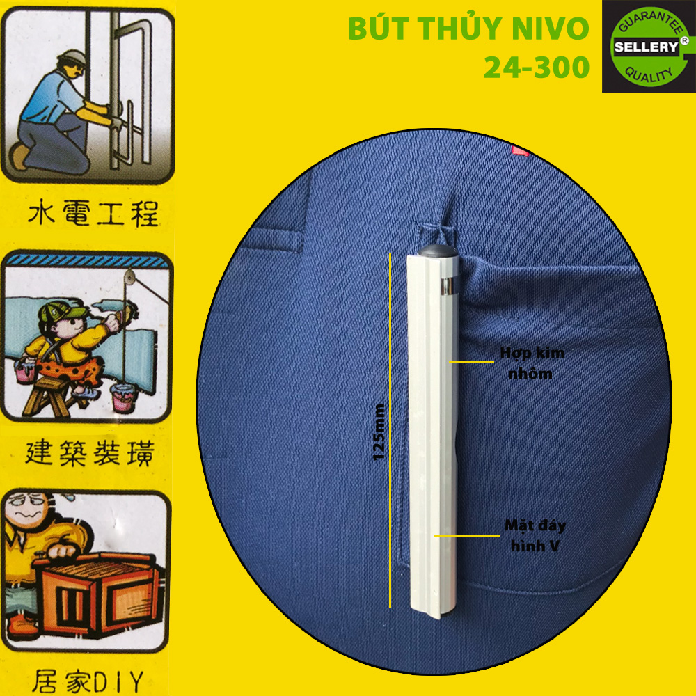 THƯỚC THỦY BỎ TÚI SELLERY 24-300