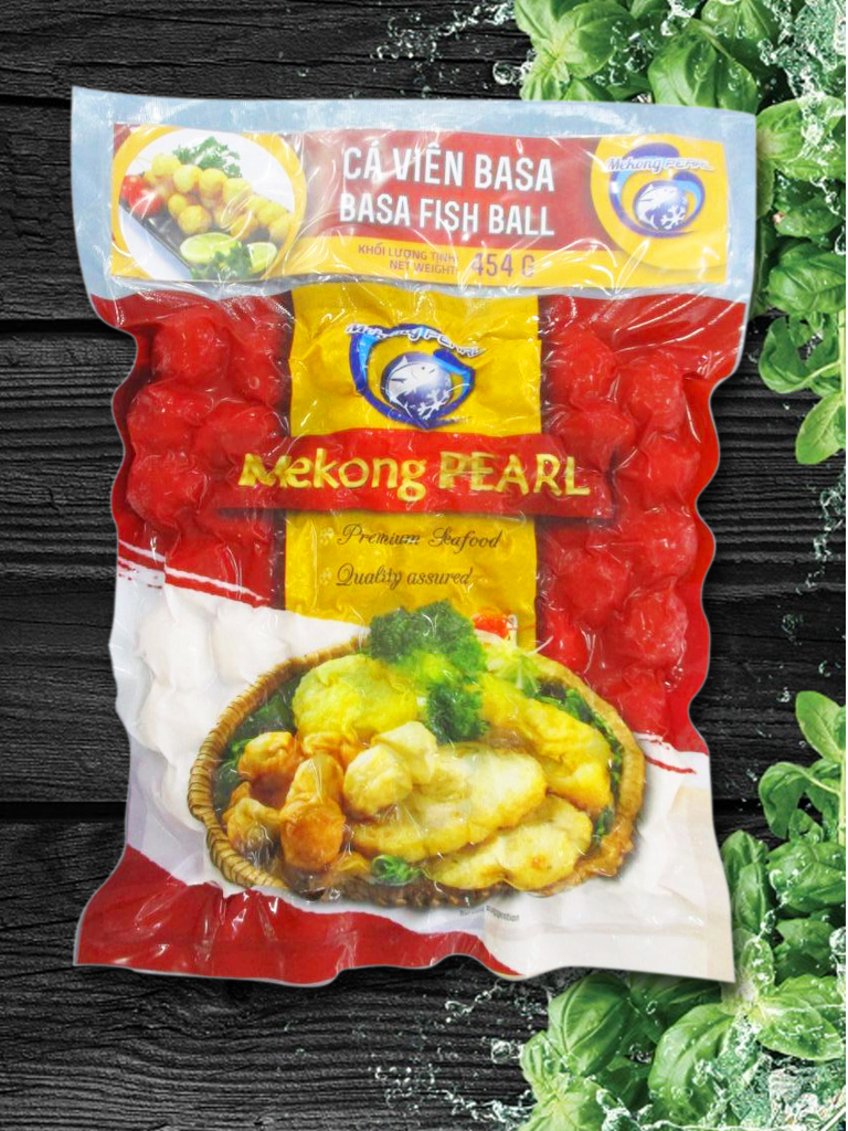 Cá viên Basa (Basa Fish Ball) Mekong PEARL 454g