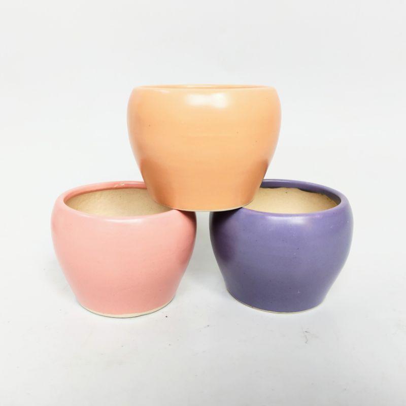 Chậu trồng cây mini hình lu, chậu sứ để bàn phù hợp trồng sen đá, xương rồng, cẩm nhung gốm sứ Bát Tràng
