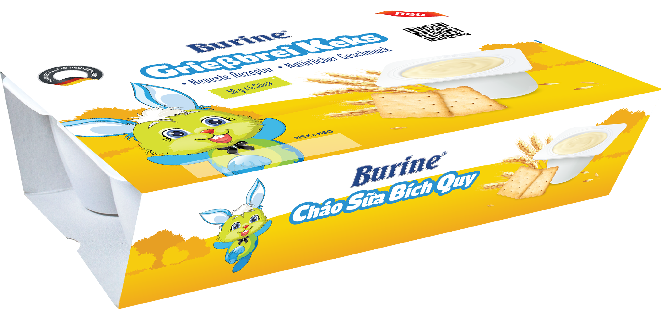 Cháo sữa ăn dặm Burine vị Bích Quy - Nhập khẩu Đức dành cho trẻ từ 6 tháng tuổi
