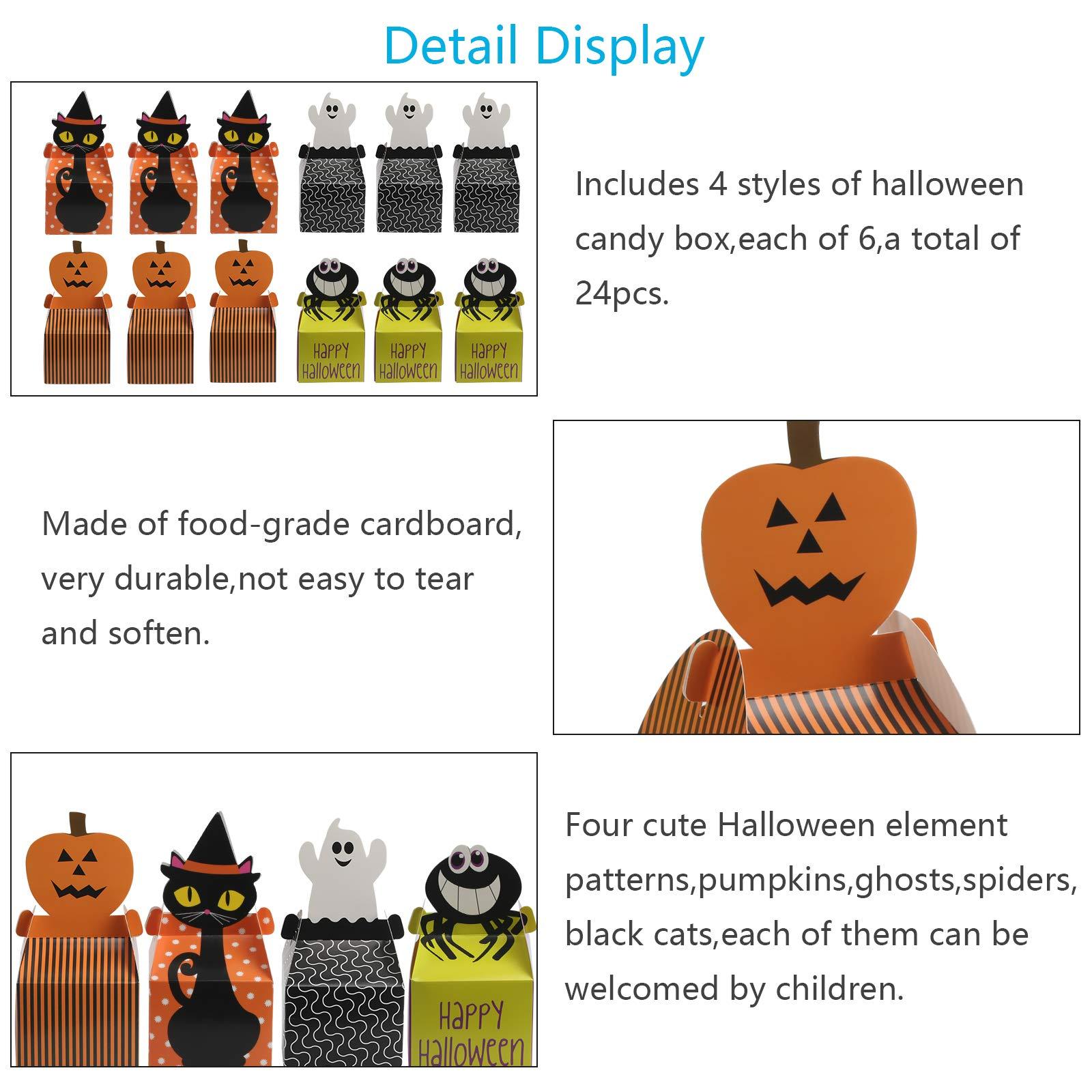 Hộp Kẹo Halloween 24 Cái, Hộp Quà Halloween, Hộp Quà Giấy Halloween Cho Bánh Kẹo Sô Cô La Quà Tặng Trẻ Em Bữa Tiệc Sinh Nhật Halloween