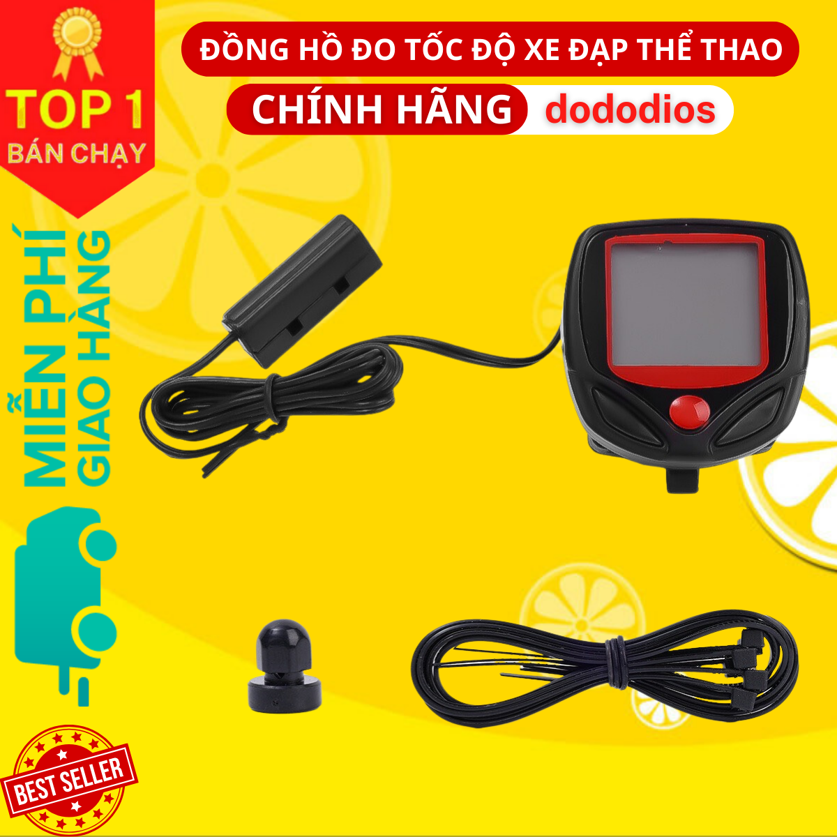 Đồng Hồ Đo Tốc Độ, Đo Km Xe Đạp Thể Thao Có Dây - Cho Mọi Loại Xe - Hàng Chính hãng dododios