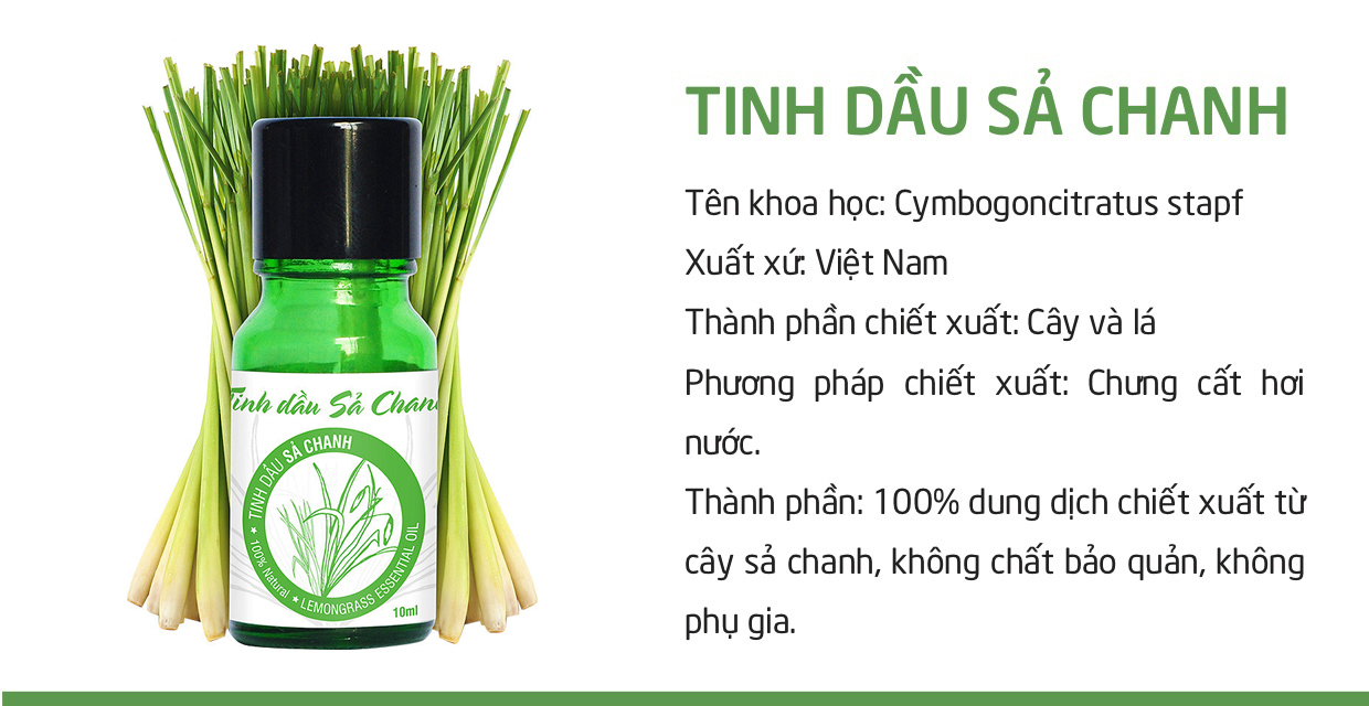 Combo Tinh Dầu Đất Việt: Đèn Và Sả Chanh 10ml (Phấn chấn tinh thần/ Ngủ ngon và sâu giấc)