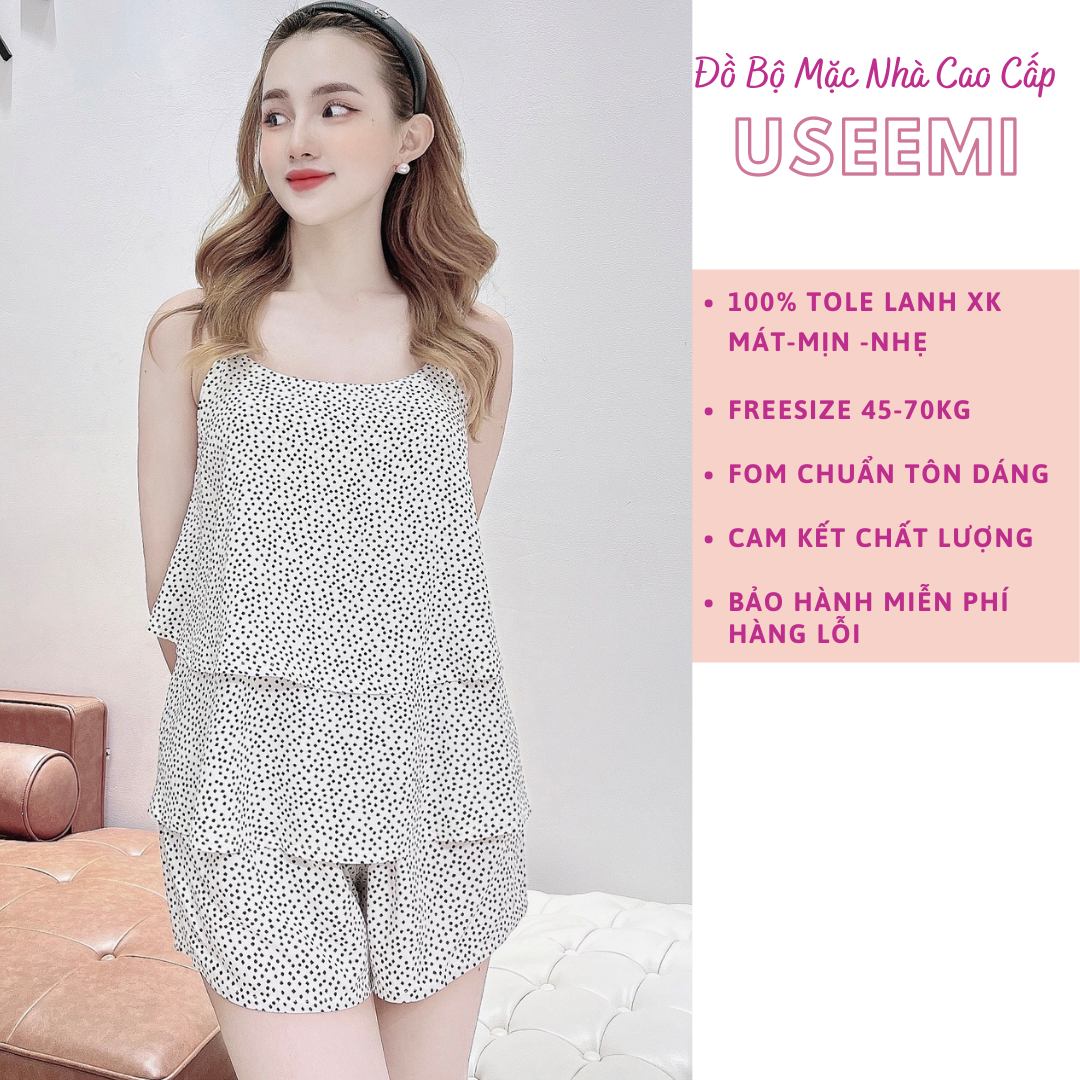 Bộ Quần Áo Ngủ Nữ 2 Dây Viền Ren Mặc Nhà Mùa Hè - Đồ Mặc Ở Nhà Nữ Đùi Chất Lụa/Lanh/Tole, Nhiều Mẫu Dễ Thương