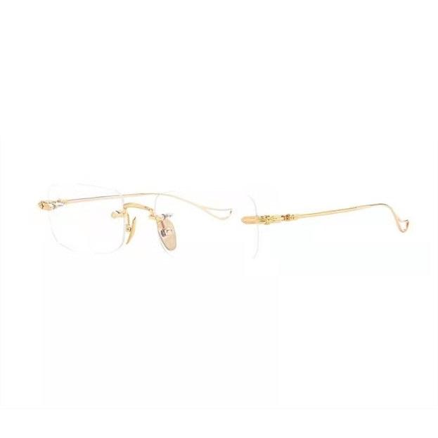 Gọng kính thời trang nam nữ gọng khoan loại tốt I  hợp kim chắc chắn KT45UNIQUI Màu gold vàng