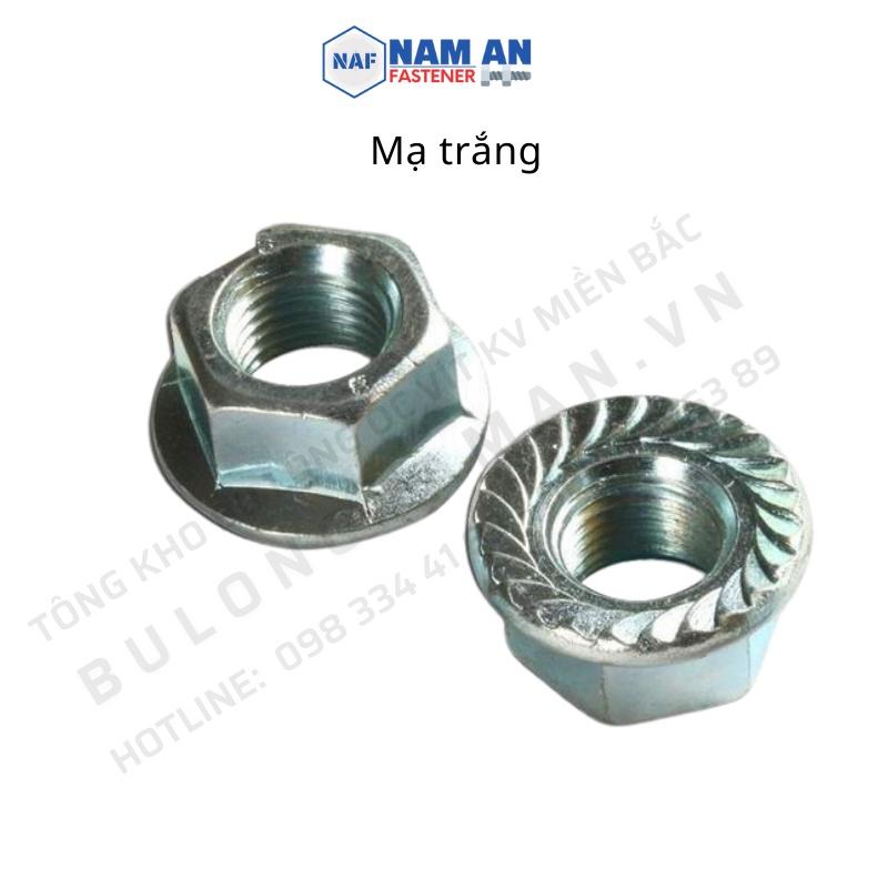 50 con Đai ốc liền long đen M12 cấp bền 8.8 Mạ trắng, mạ cầu vồng, ê cu M12 liền long đen