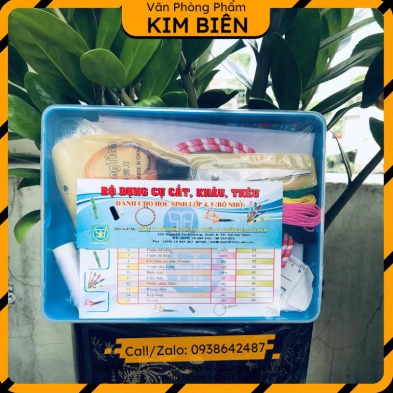 ️sỉ vpp,sẵn hàng️ Bộ dụng cụ cắt, khâu, thêu(bộ nhỏ) lớp 4-5 - VPP Kim Biên